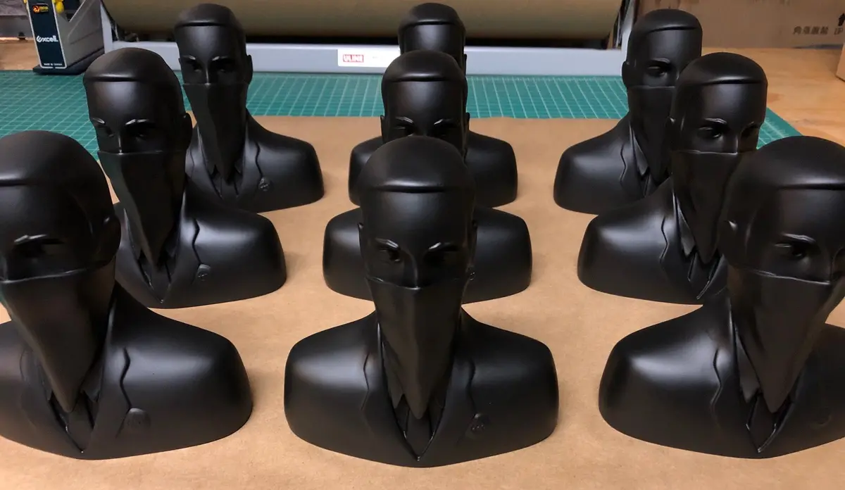 Abcnt - "Abcnt" Flat Black Resin Sculpture 1