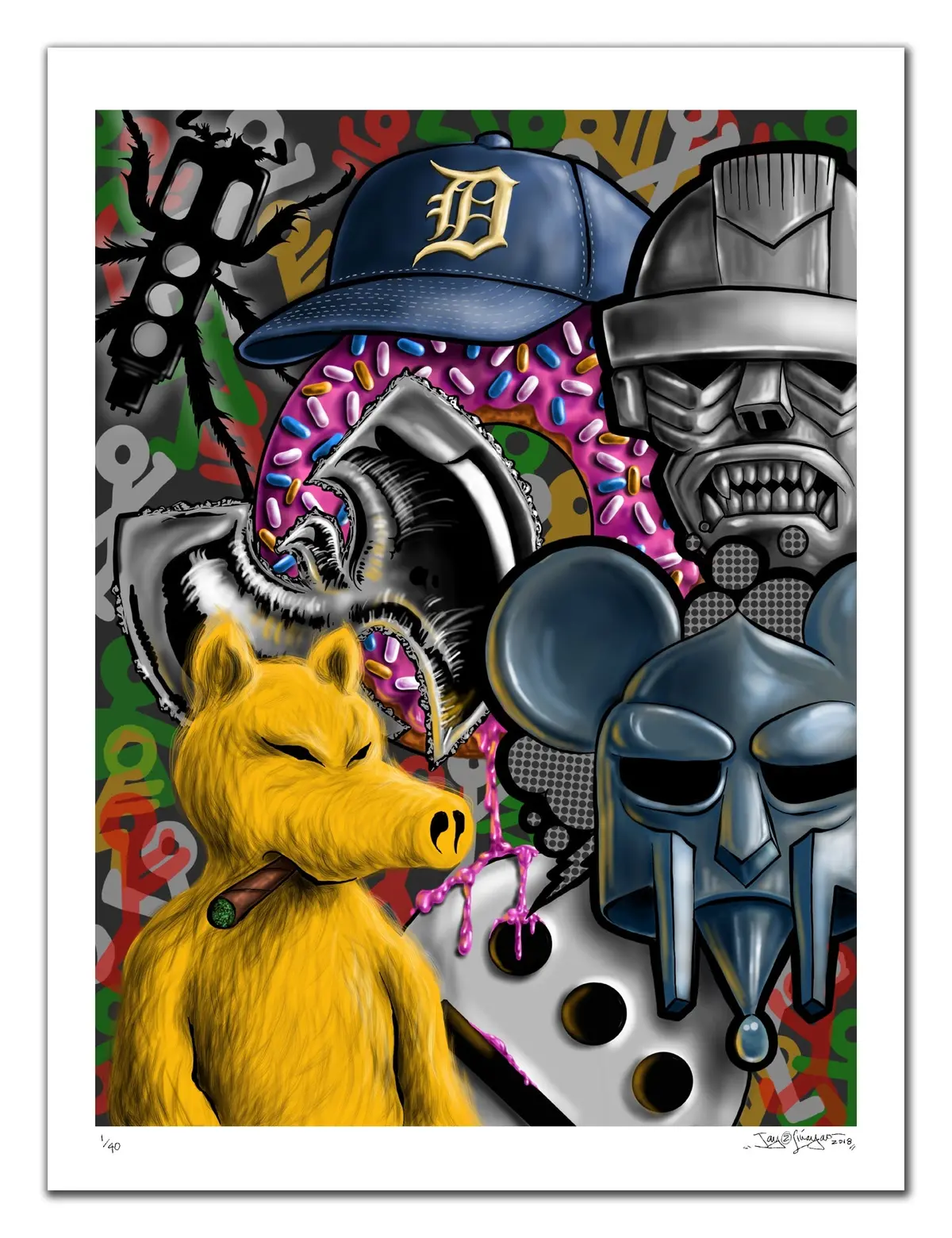 Jay2tatts - "Mixtape" Giclee Print - Main Edition 1