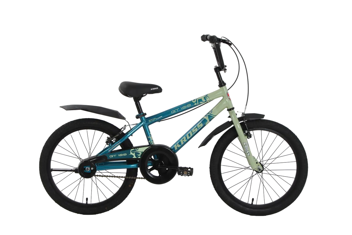 Kross Gt-100 20T Kids Bicycle | Green-Light Green | Single Speed | V-Brake 1