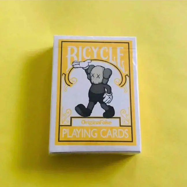 Kaws Original Fake Yellow Bicycle Playing Cards 1