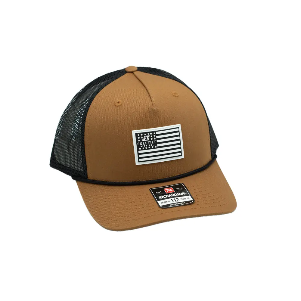 Full Tilt Flag Badged Trucker Hat (Centered Logo) 1