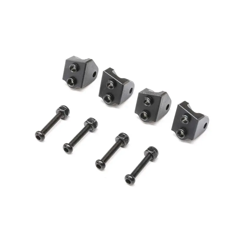 Los314006 Aluminum Lower 4-Link Mount Set, Black: Mini Lmt (4) 1