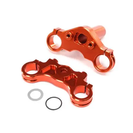 Los364004 Aluminum Triple Clamp Set, Orange: Promoto-Mx 1