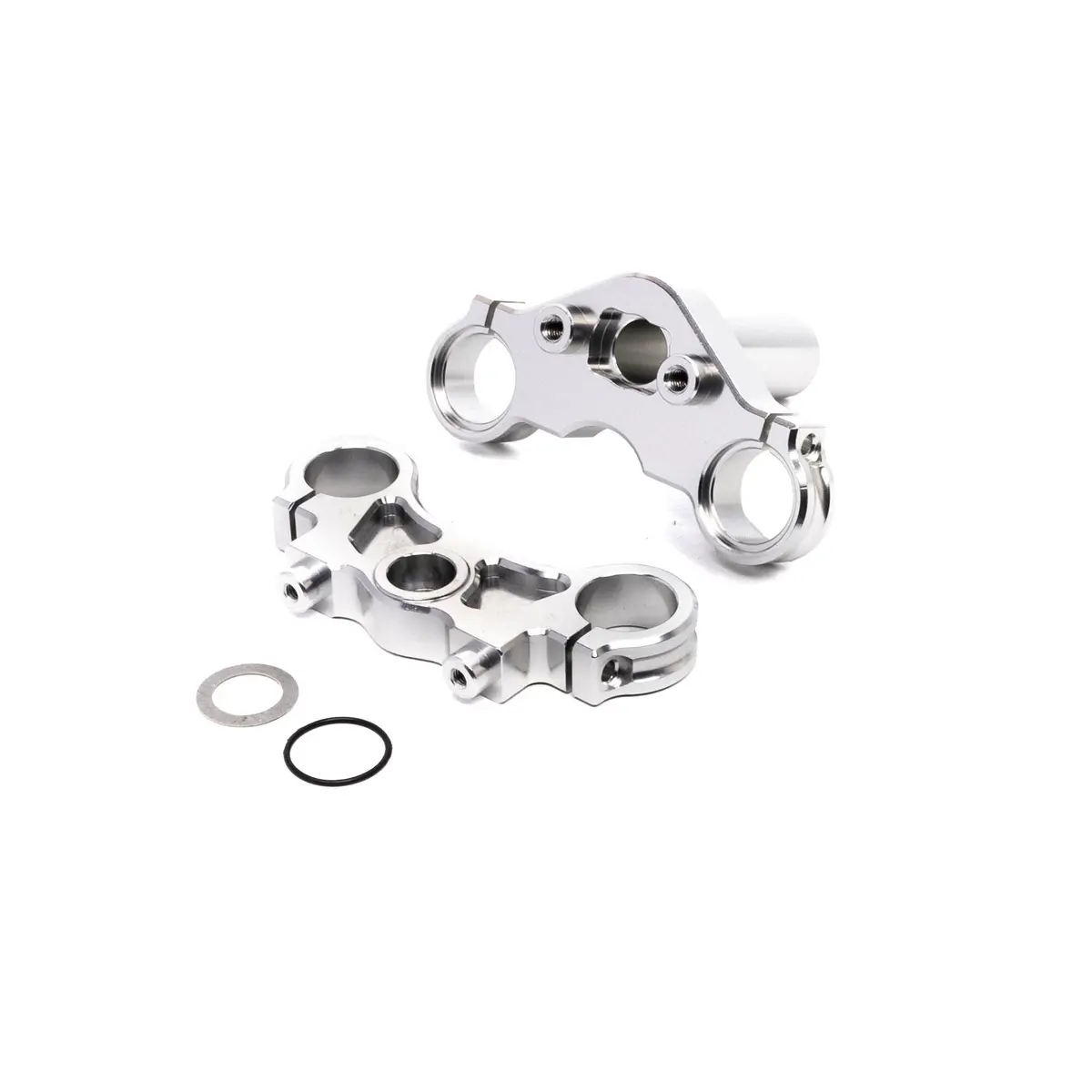 Los364006 Losi Aluminum Triple Clamp Set, Silver: Promoto-Mx 1