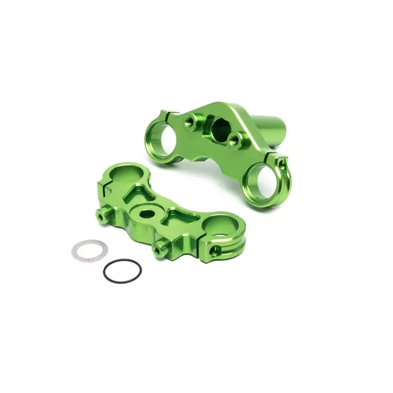 Los364008 Aluminum Triple Clamp Set, Green: Promoto Mx 1