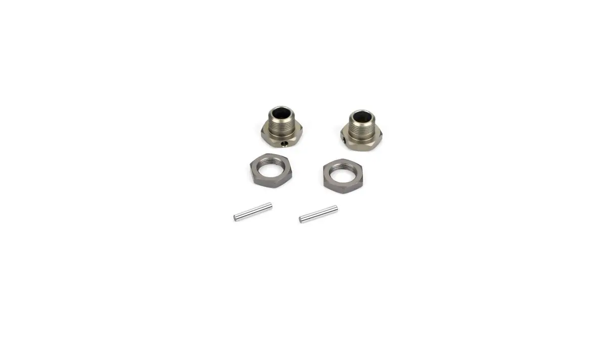 Losa3530 Wheel Hexes (Pr) Hard Anodized: 8B, 8T, 8X, 8Xe 1