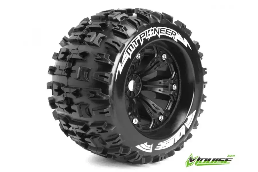 L-T3218b Louise 3.8" Mt-Pioneer Tires Black Rims (2) 1