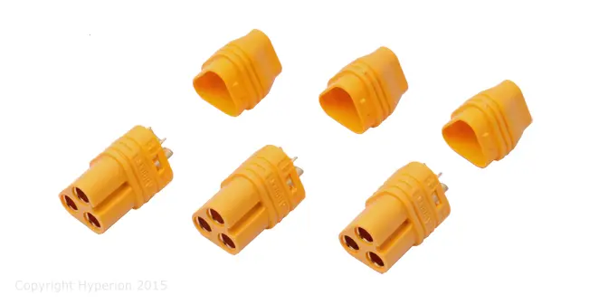 Hyperion Mt60 3-Pole 3.5Mm Female Connector For Brushless Motors (3 Pcs) 1