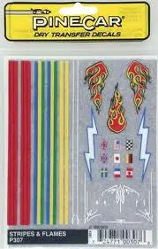 Stripe & Flame Decal 1