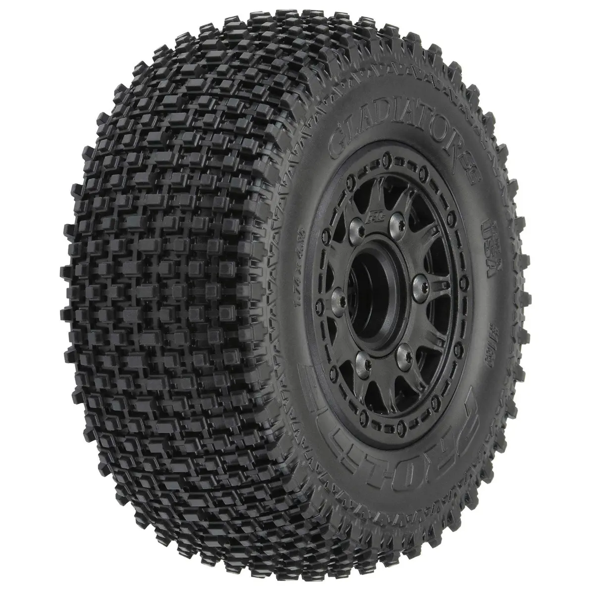 Pro116910 1/10 Gladiator M2 Front/Rear 2.2"/3.0" Sc Mounted 12Mm Blk Raid (2) 1