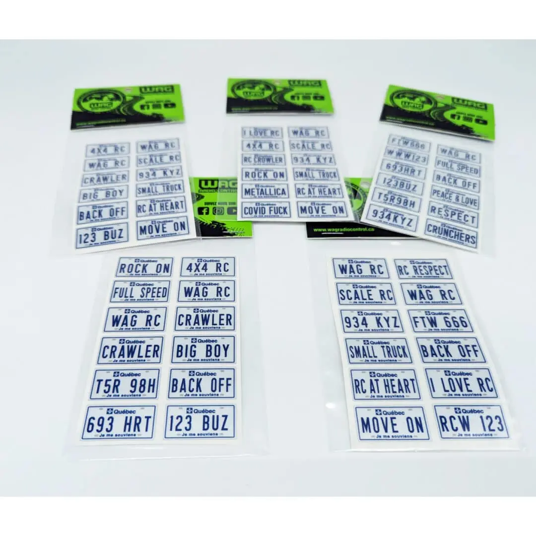 Wagacc10lpqc1 Wag  Set Of (12) 1/10 Scale Plates ”Quebec” 1