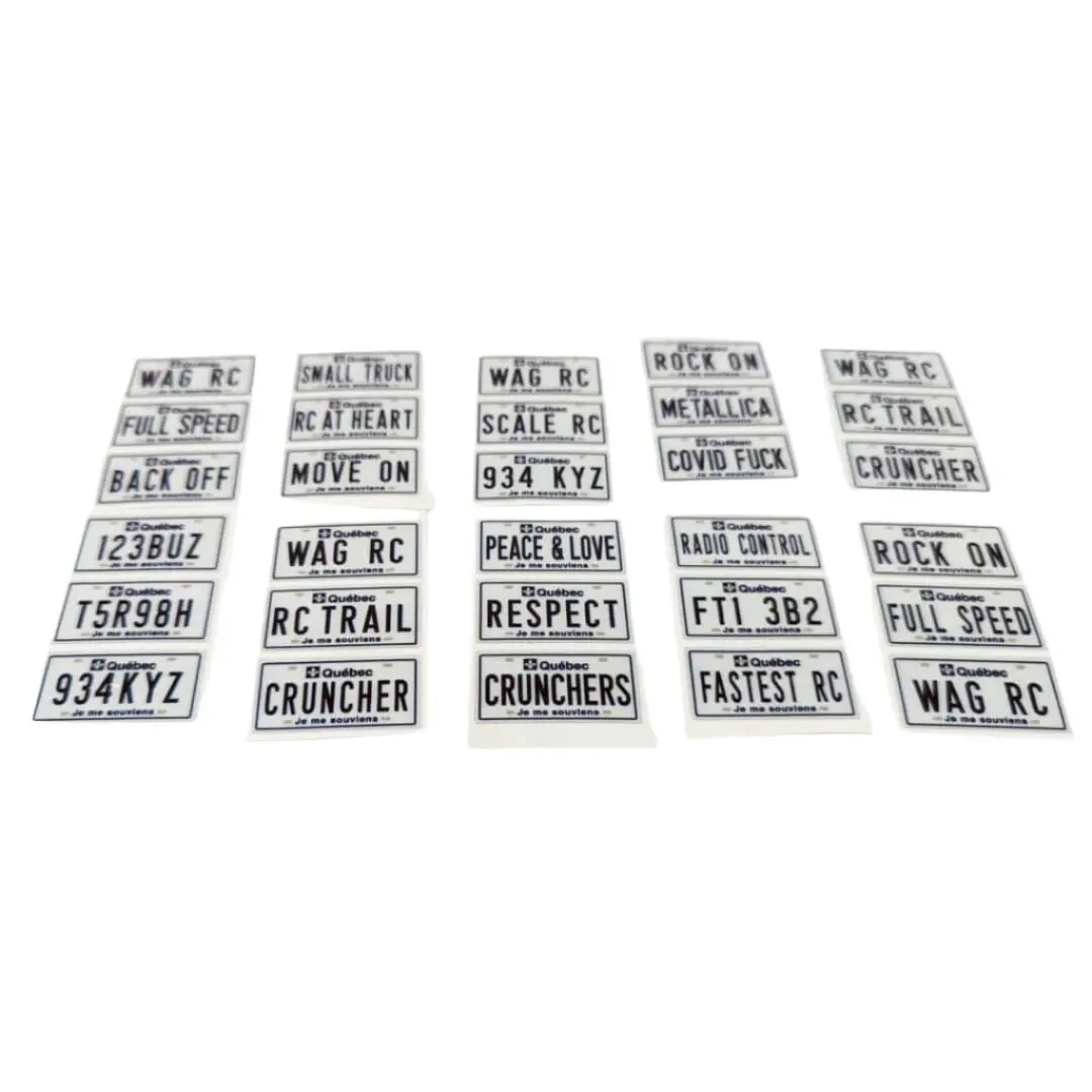 Wagacc10lpqc2 Wag Set Of (6) 1/10 Scale Plates ”Quebec” 1