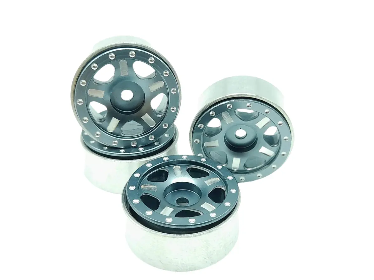 Wagwh10gm4 1″ Beadlock Wheels Gunmetal Scx24 (4) 1