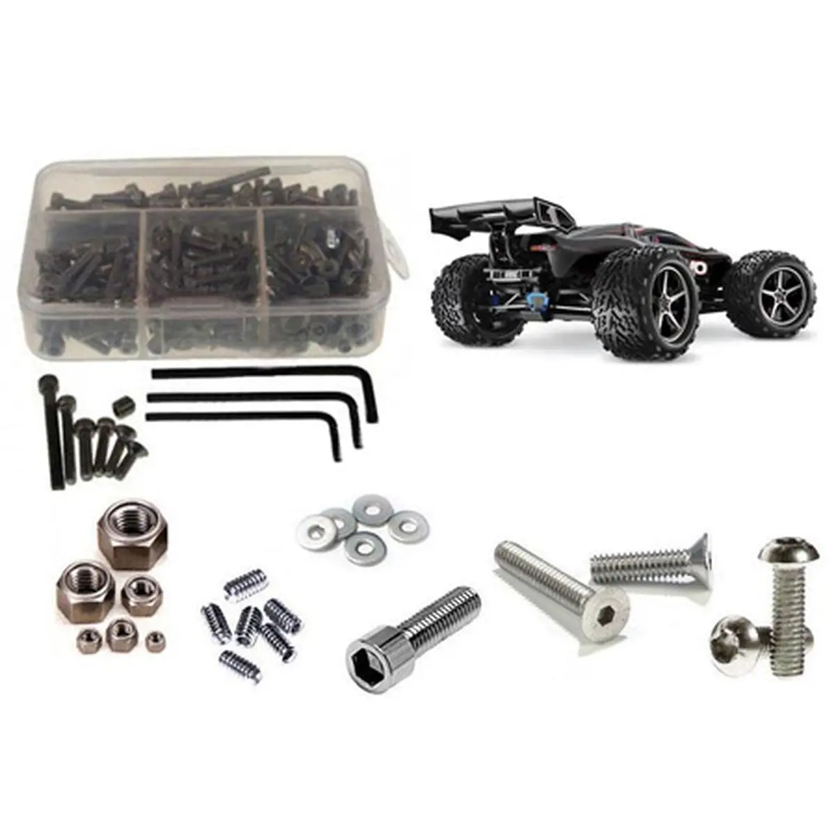 Tra034 – Traxxas E-Revo 1/10Th Stainless Steel Screw Kit 1