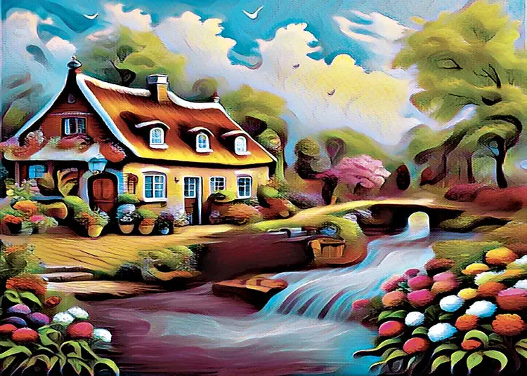 Diamond Painting - Riverside Retreat Haven 1