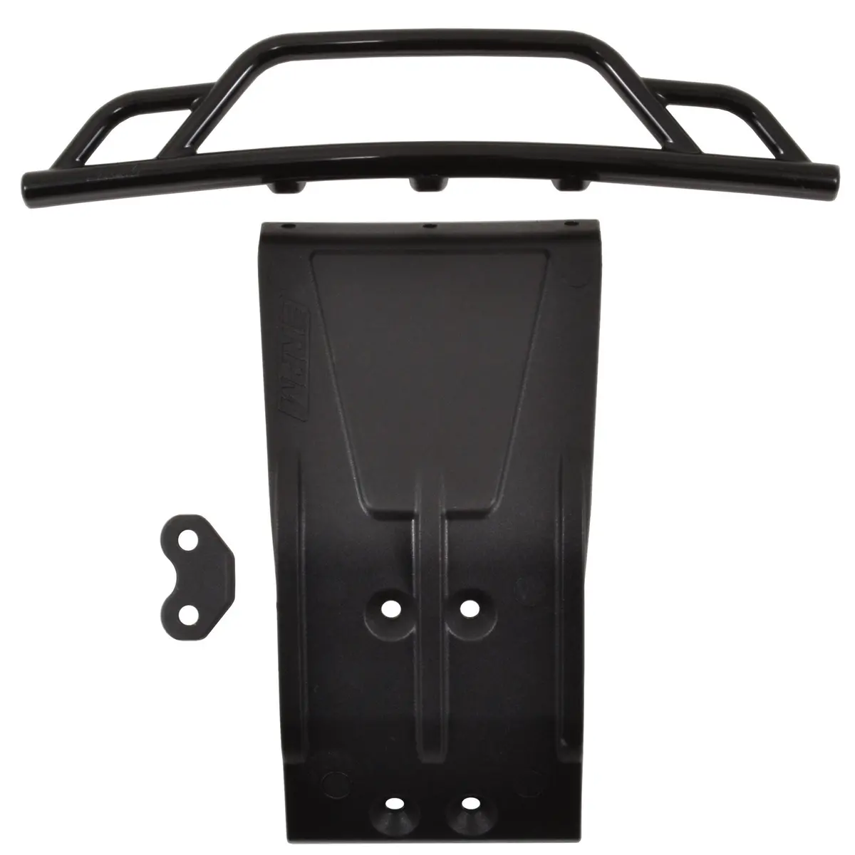 Front Bumper And Skid Plate, Black: Losi Scte 1