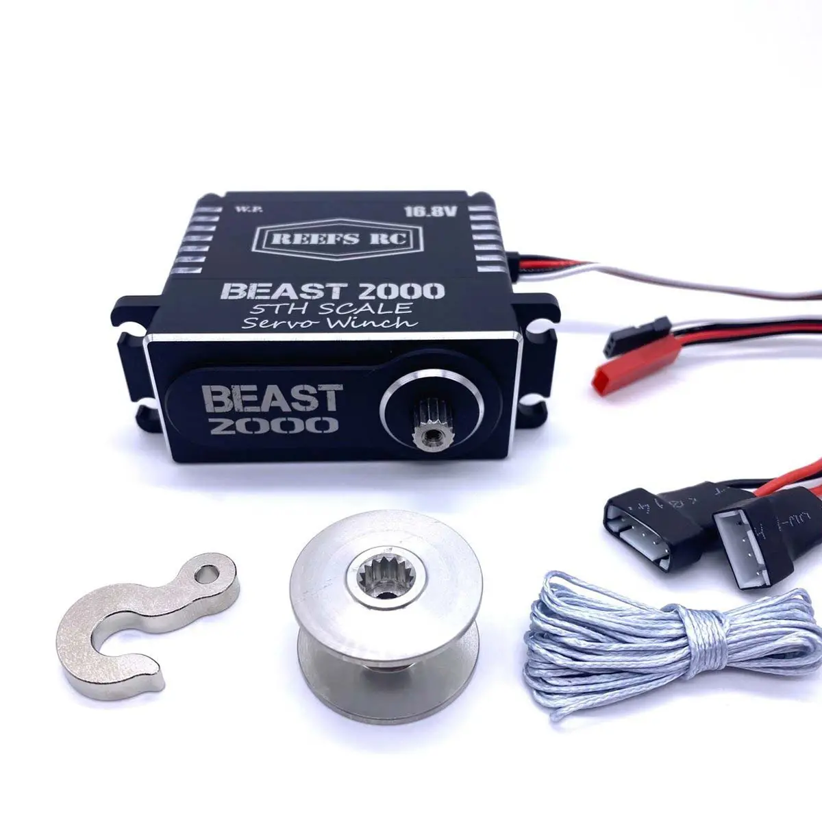 Sehreefs117 Beast 2000 Winch Servo With Spool, Hook, & Synthetic Line: 1/5 Scale 1