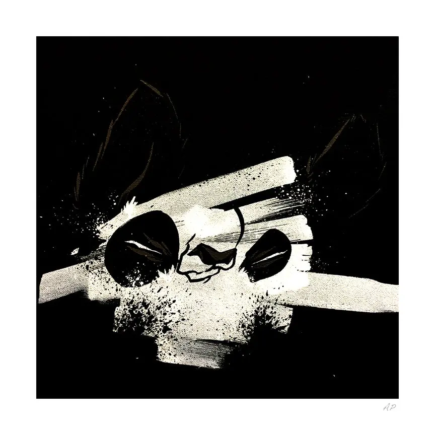 Aaron “Angry Woebots” Martin - Silent Masher 2 Giclee Hand Embellished Print 1