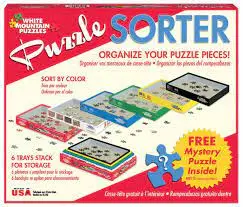 Puzzle Sorter: 6 Trays Stack For Storage 1