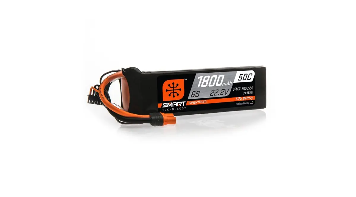 Spmx18006s50 22.2V 1800Mah 6S 50C Smart Lipo Battery: Ic3 1