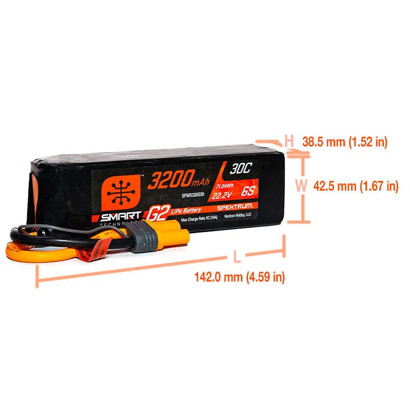 Spmx326s30 22.2V 3200Mah 6S 30C Smart Lipo G2: Ic3 1