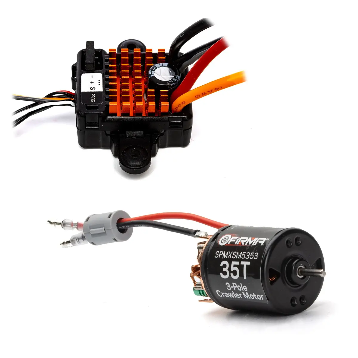 Spmxsemc12 Firma 70A Brushed Smart Esc, 2S-3S: Ic3 / 35T Brushed Motor Combo 1