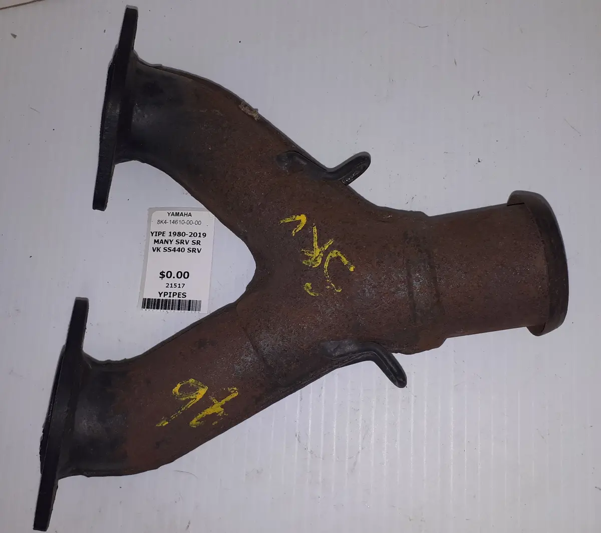 Ss440 Sr540 Srv Exhaust Y-Pipe 1