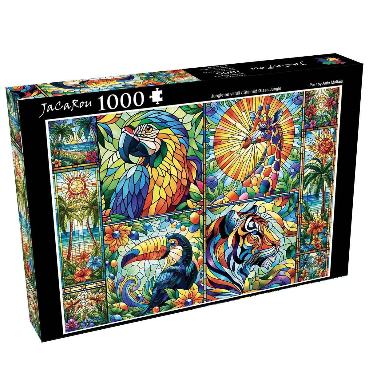 Stained Glass Jungle 1000-Piece Puzzle 1