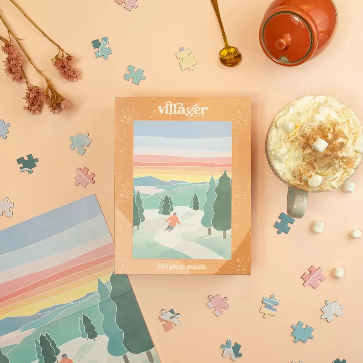 Sunset Ski 500-Piece Puzzle 1