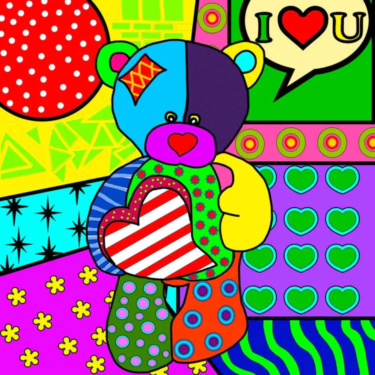 Diamond Painting - Pop Art Teddy 1