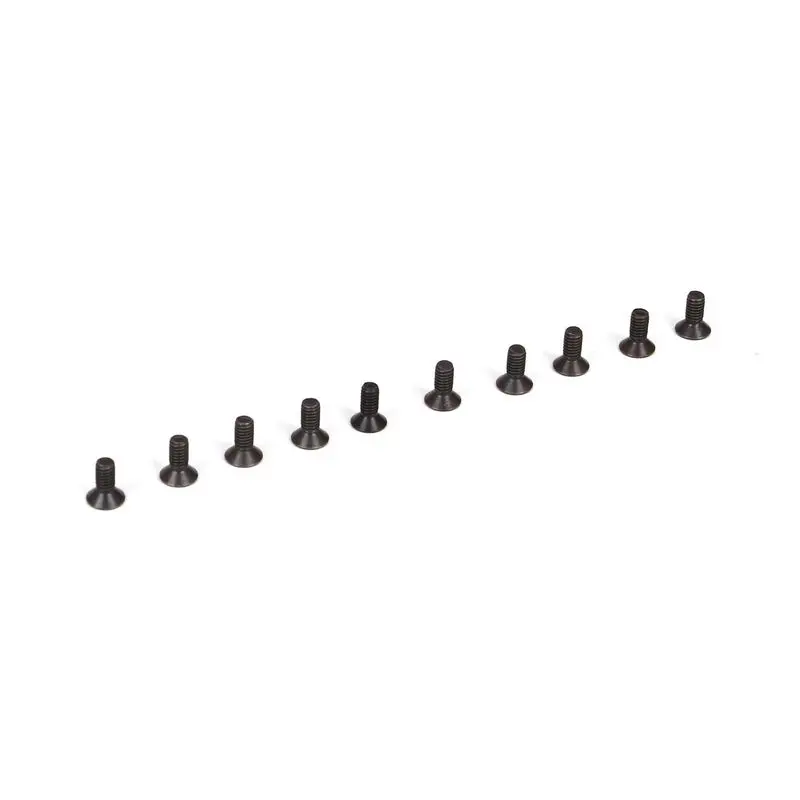 Tlr235003 Flat Head Screws, M2.5 X 6Mm (10) 1