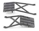 Front & Rear Skidplates, Black: Slash 1
