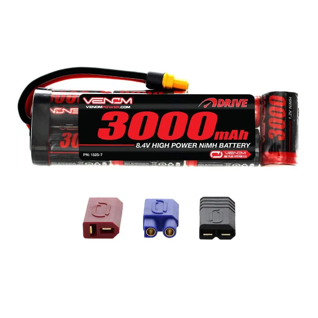 1525-7 Drive Nimh Battery 7C 8.4V 3000Mah Uni 2.0 (Deans/Ec3/Traxxas/Xt60 1