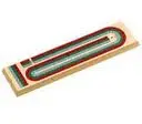 3-Track Colored Cribbage Board 1