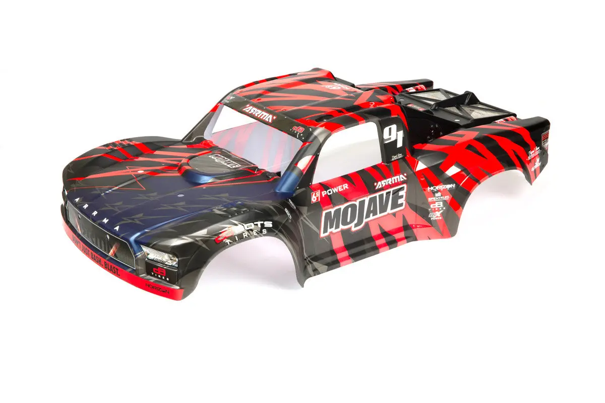 Ara411004 Mojave 6S Blx Painted Decalled Trimmed Body (Black/Red) 1
