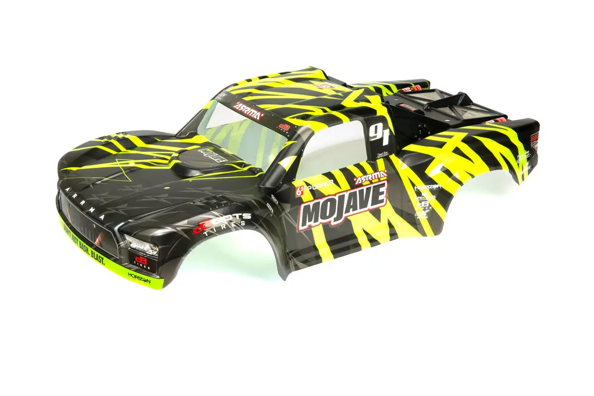Ara411002 Mojave 6S Blx Painted Decalled Trimmed Body (Black/Green) 1
