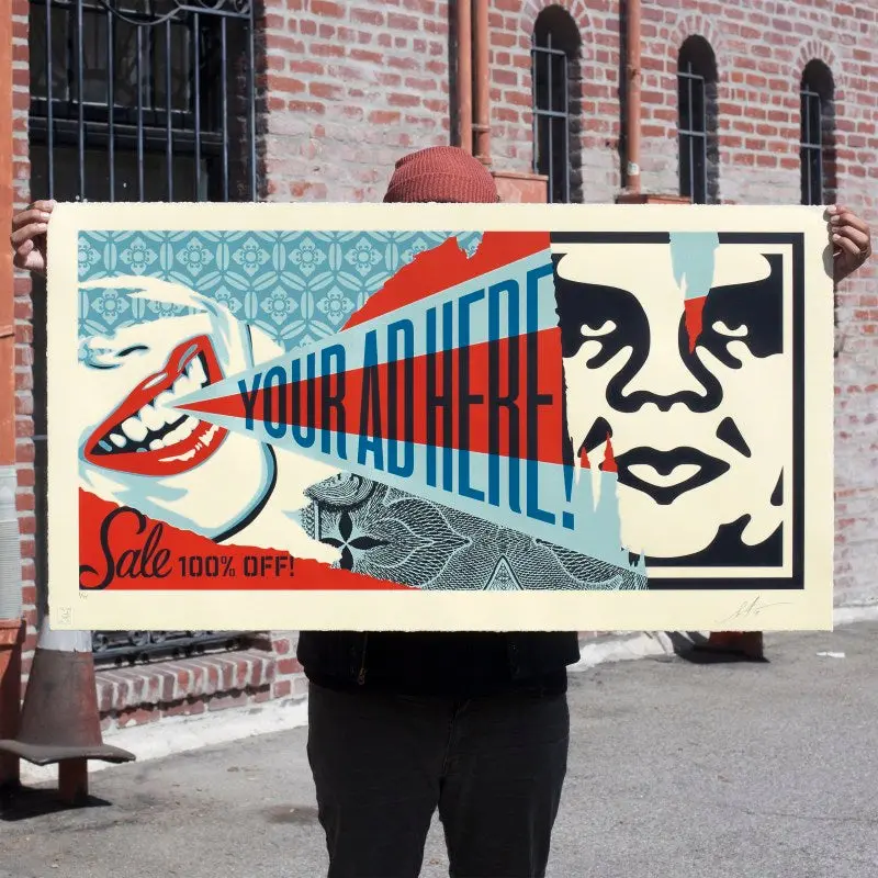 Shepard Fairey "Your Ad Here Billboard" Obey Large Format Print 1