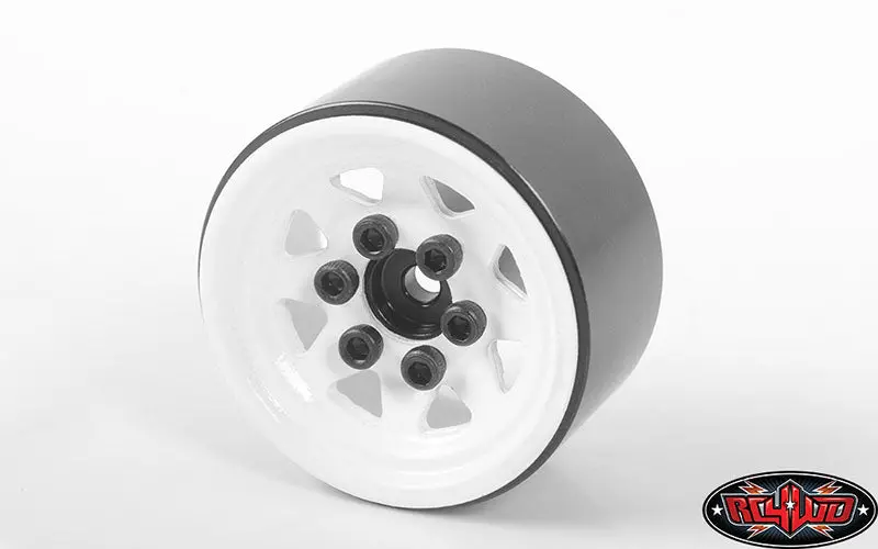 Z-W0111 Stamped Steel 1.0'' Stock Beadlock Wheels (White) 1
