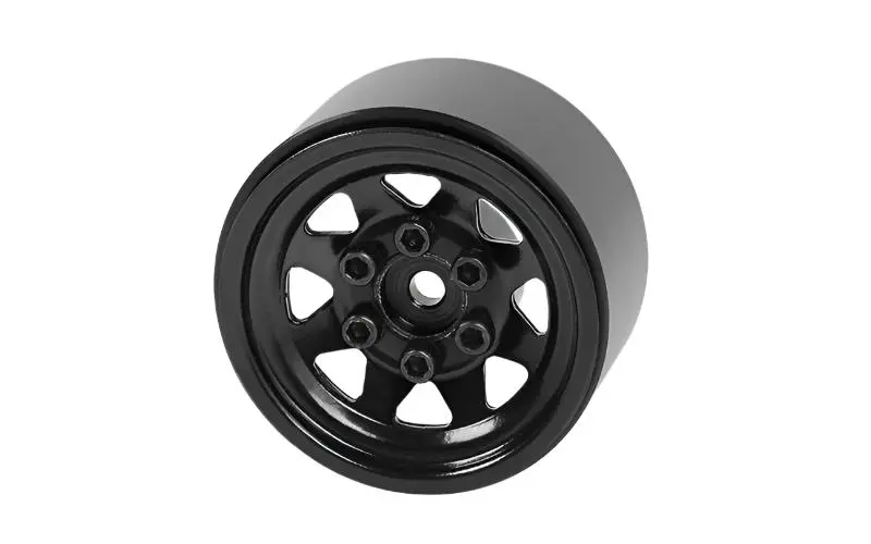 Z-W0229 Stamped Steel 1.0" Stock Beadlock Wheels (Black) 1