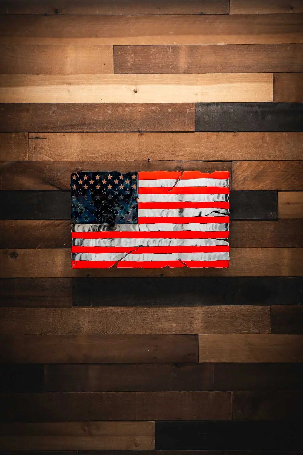 American Flag - Molten Metal Wall Art 1