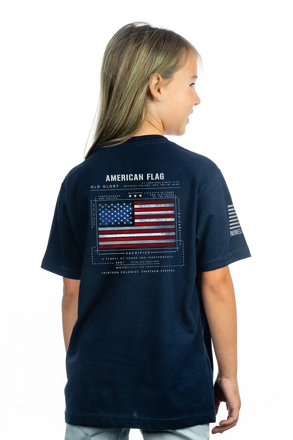 American Flag Schematic - Youth T-Shirt 1