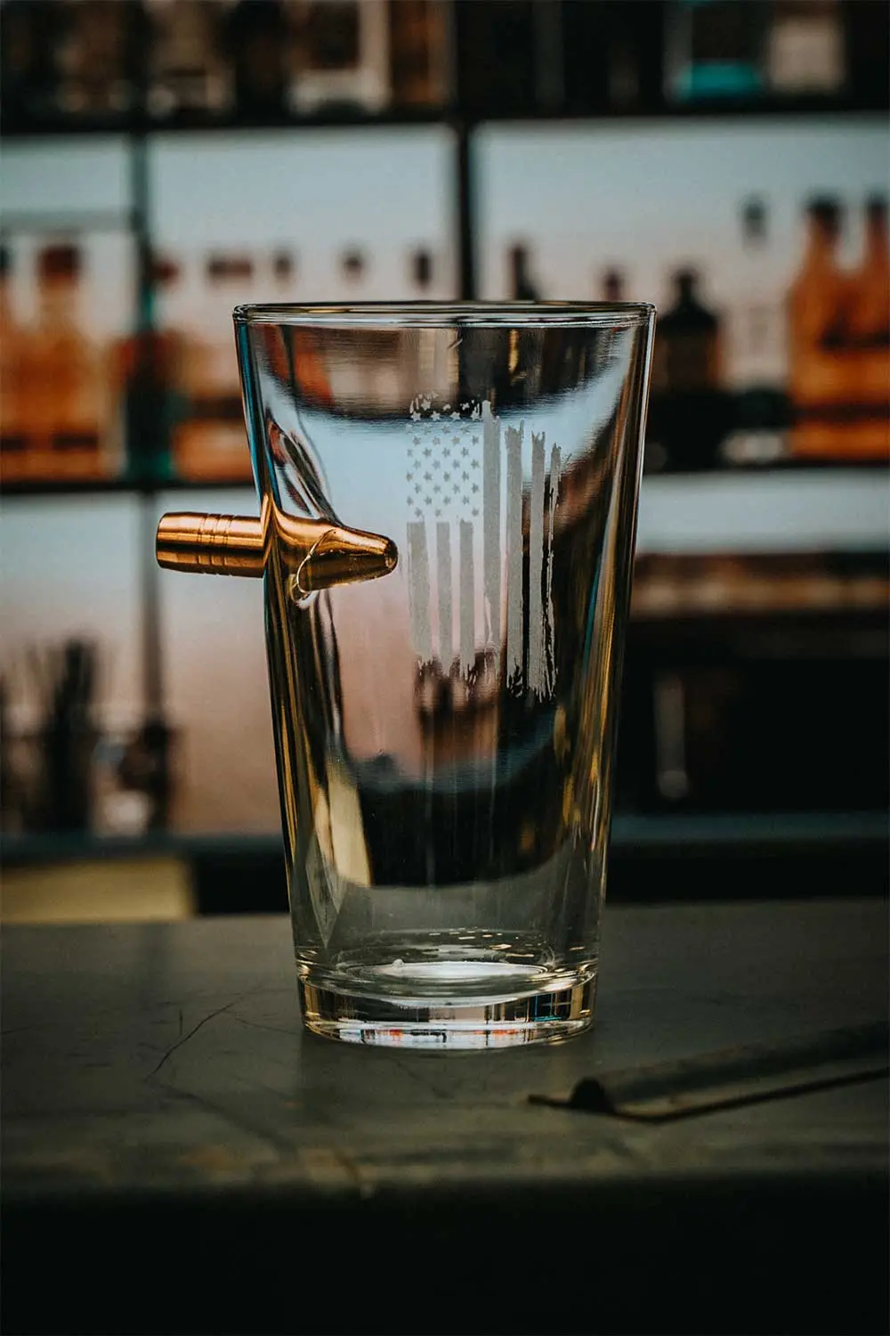 America - American Made .50 Caliber Pint Glass 1