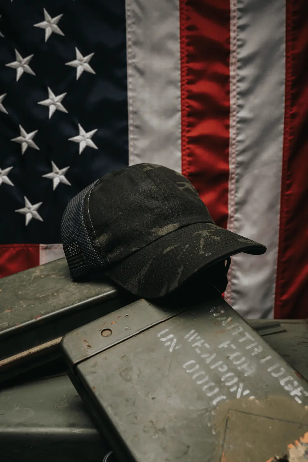 American Made Mesh Back Dark Multicam Hat 1