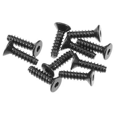 Axa0414 Hex Socket Tapping Flat Head M2.6X10mm Blk(10) 1