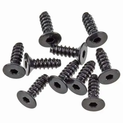 Axa0413 Hex Socket Tapping Flat Head M2.6X8mm Blk(10) 1
