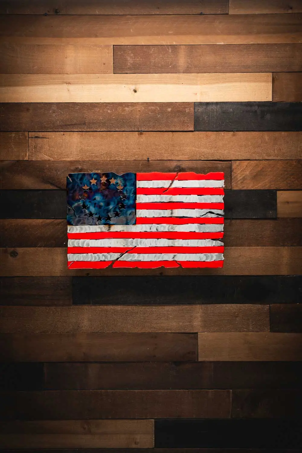 Betsy Ross Flag - Molten Metal Wall Art 1