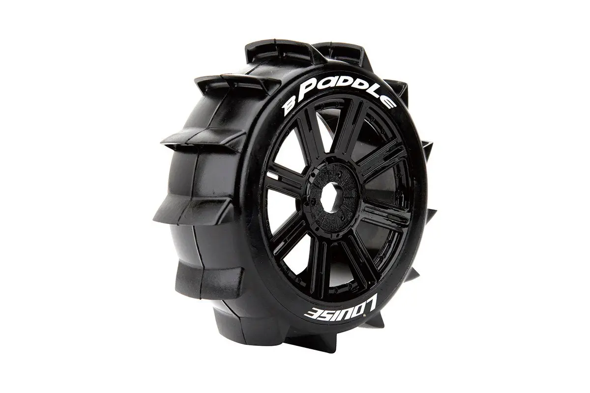 L-T3249sb Louise Tires & Wheels 1/8 B-Paddle Soft Black 17Mm  (2) 1