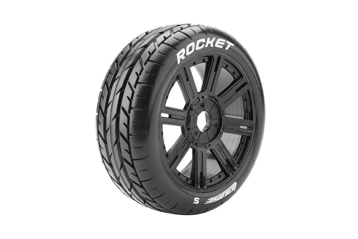 L-T3190sb Louise Tires & Wheels 1/8 B-Rocket Soft Black 17Mm  (2) 1