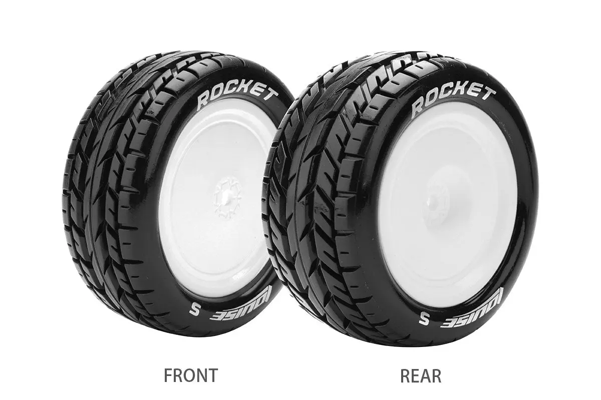 L-T3188swkr Louise Tires & Wheels 1/10 E-Rocket 4Wd/Rear Soft White 12Mm  (2) 1