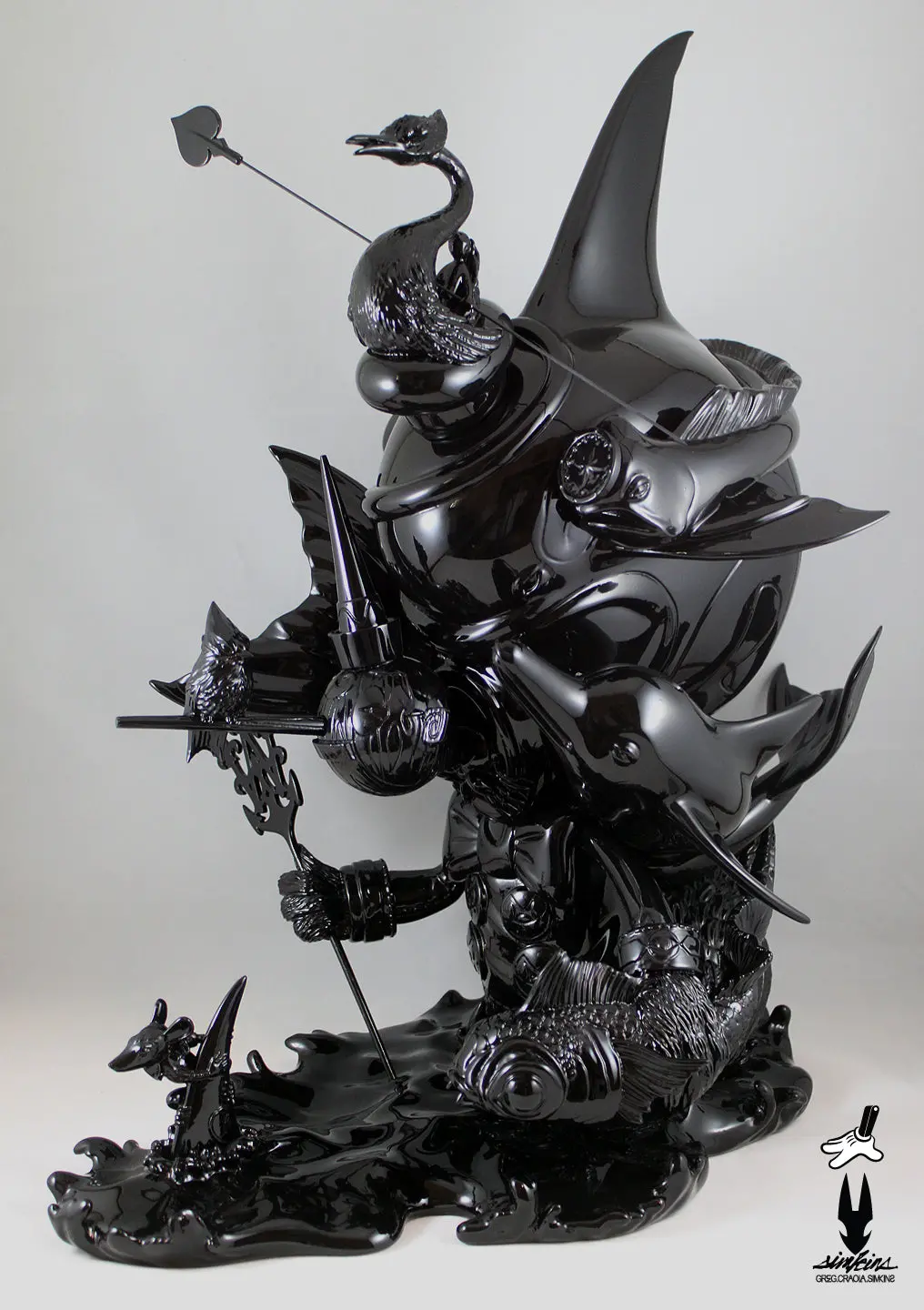 Greg Craola Simkins "Beyond The Black Sea" Fine Art Sculpture 1